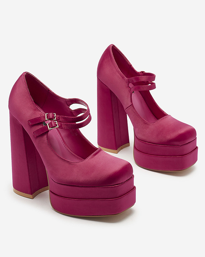 Fuchsiová Dámske lodičky na vysokom podpätku Elika - Obuv