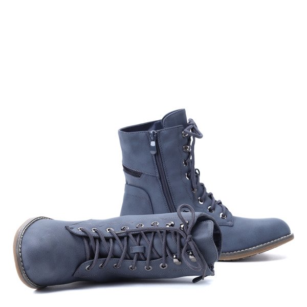 Niebieskie workery Didi- Obuwie