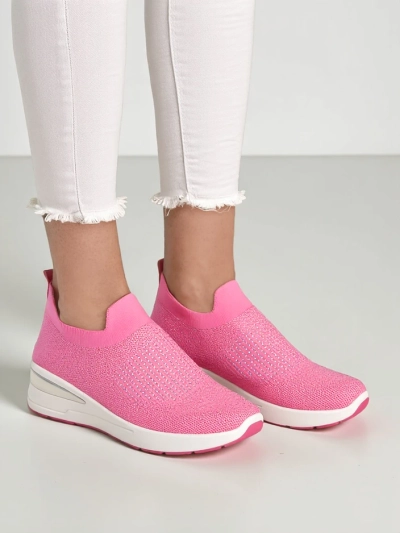 Royalfashion Slip-on dámske wedge tenisky s kryštálmi Qelavise