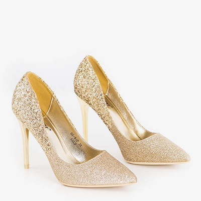 Zlaté bodce s trblietkami Florianna - Obuv