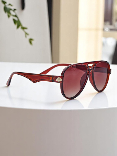 Royalfashion slnečné okuliare s dekoratívnymi nožičkami Shadow Aviator