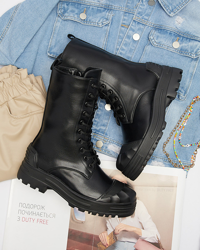 Dámske workery v čiernej farbe Disori- Obuv