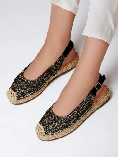 Royalfashion Dámske espadrilky s ozdobnou výšivkou