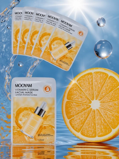 Plátienková maska na tvár s vitamínom C