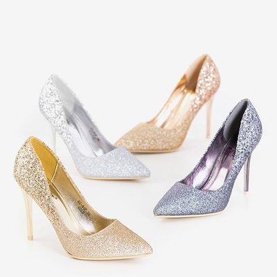 Zlaté bodce s trblietkami Florianna - Obuv