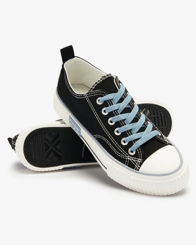 Čierne dámske šnurovacie tenisky Tasabba- Obuv