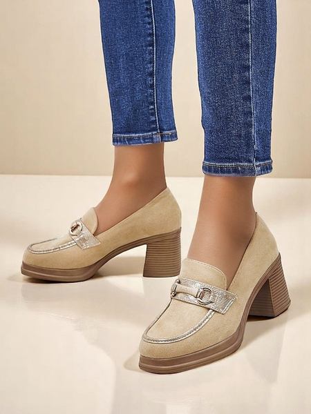 Royalfashion Dámske mokasíny na blokovom podpätku Apareus