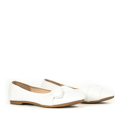 Bílé baleríny s ozdobou Aero - Boty 1