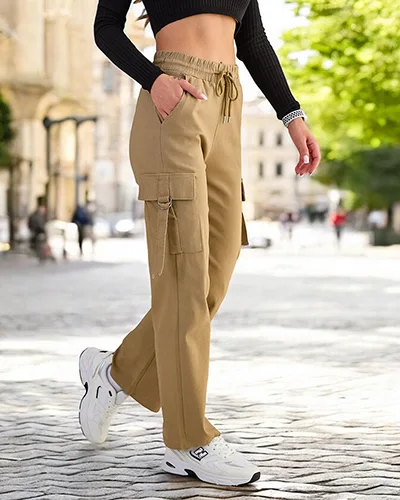 Royalfashion Dámske látkové bojové nohavice