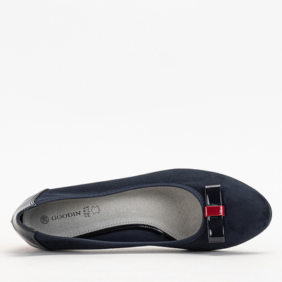 Námornícka modrá dámske vysoké lodičky Sentiso - Obuv