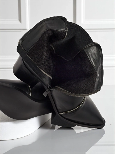 Ženski gležnarji iz eko usnja s peto Omen Glade