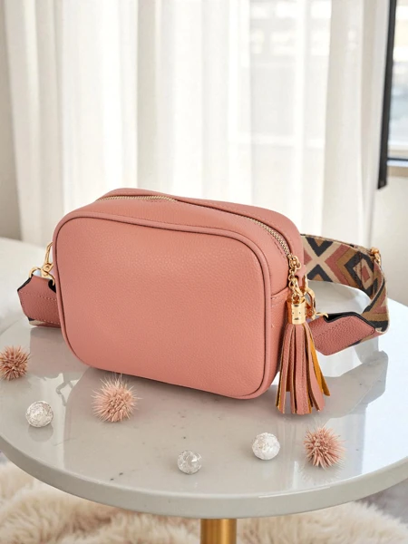 Royalfashion Mala ženska torbica iz eko usnja s pisanim pasom Kovi Lace