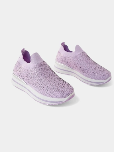 Royalfashion Slip-on dámske športové topánky s kamienkami Adeq