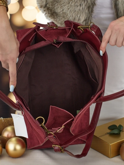 Ženska shopper torbica eko semiš Dorelle