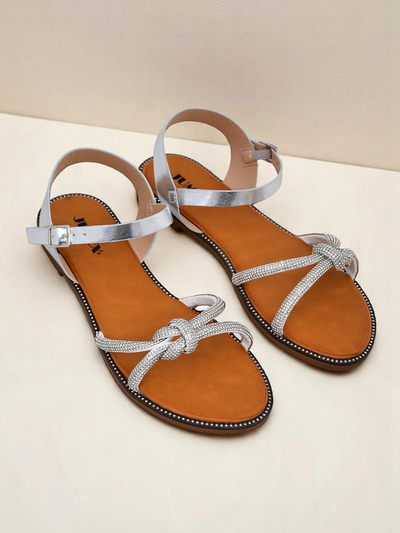 Royalfashion Ženski sandali z okrasnimi cirkoni Bella Shine