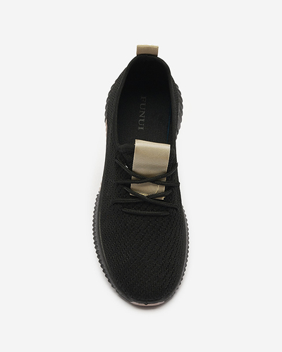 Čierna dámska športová obuv s hnedými vložkami Keteti - Obuv