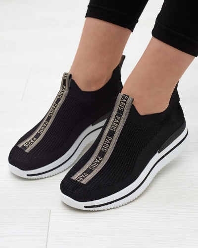 Dámska športová obuv s nápisom v čiernej farbe Cerppa- Footwear