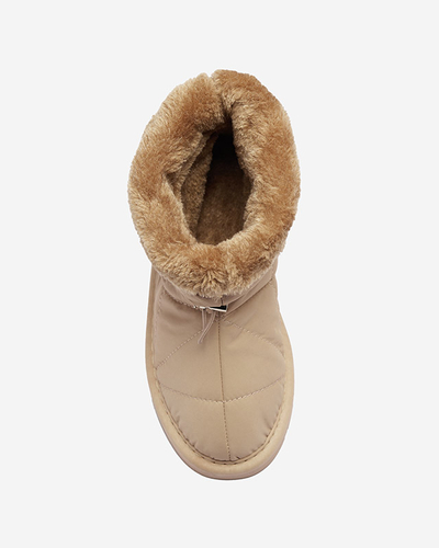 Svetlo hnedé dámske zateplené topánky a'la snow boots Kaliolen - Obuv