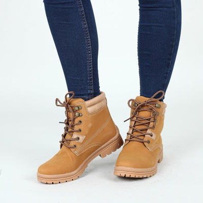 Karmelowe nieocieplane trapery Kiki - Obuwie