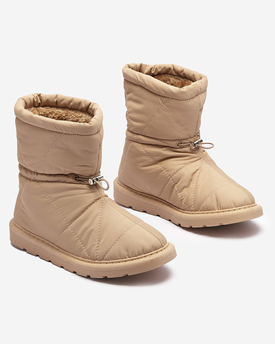 Svetlo hnedé dámske zateplené topánky a'la snow boots Kaliolen - Obuv