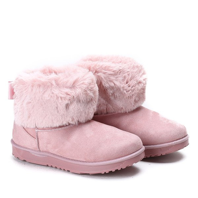 Ružové snehové topánky z kožušiny Katka - Obuv