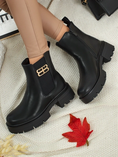 Ženski gležnarji iz eko usnja Fravine