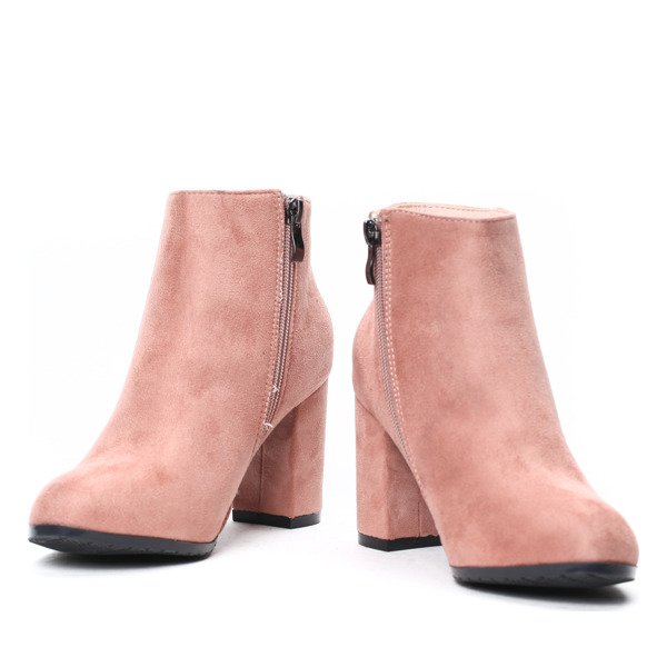 Różowe botki z cyrkoniami Silla- Obuwie