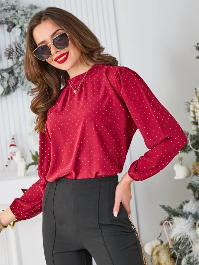 Royalfashion Dámska košeľa s kamienkami