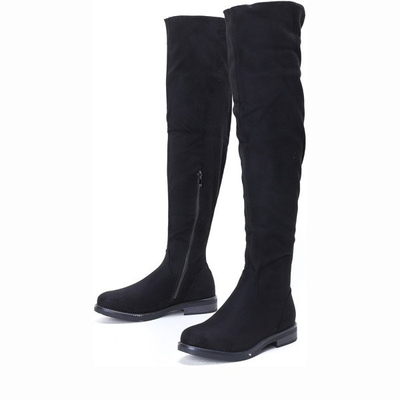 Czarne kozaki Roma - Obuwie 