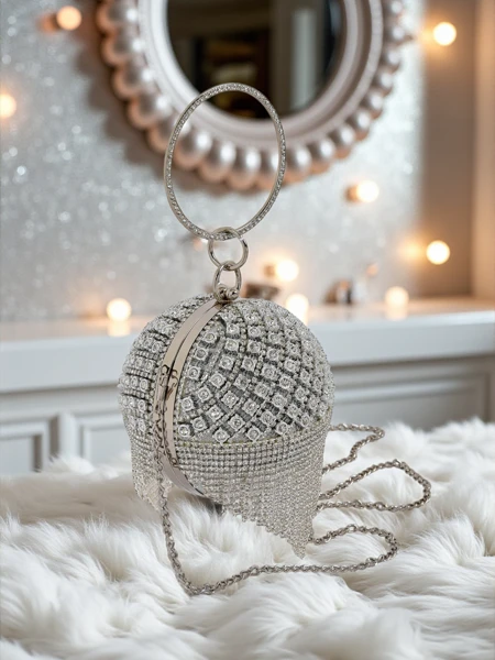 Royalfashion Ženska torbica krogla s cirkoni Velora Bloom