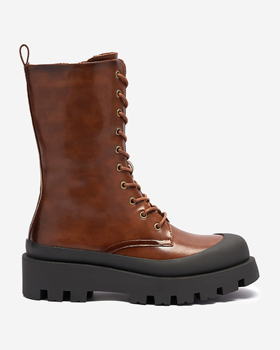 OUTLET Hnedé dámske nezateplené čižmy Lidika - Obuv