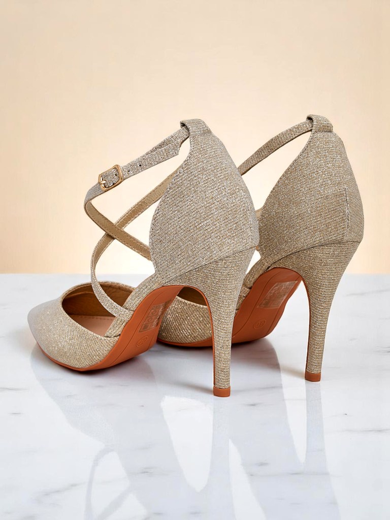 Royalfashion Dámske lodičky na ihlovom podpätku GlamStrap