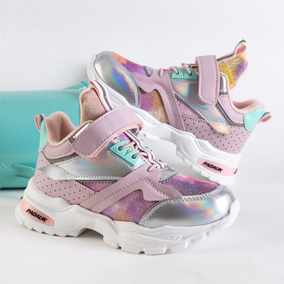 Ružové dievčenské športové tenisky Klarika - obuv