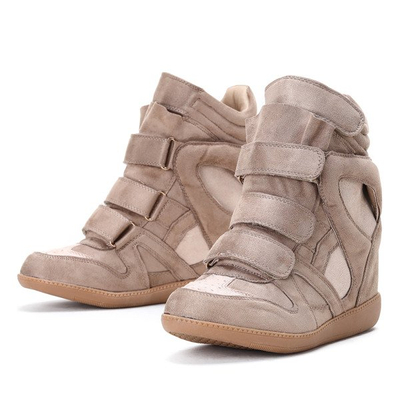 Světle hnědé klínové tenisky Barbra - Obuv