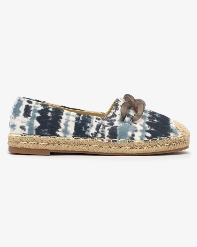 Royalfashion Čierne dámske espadrilky s potlačou Serffio