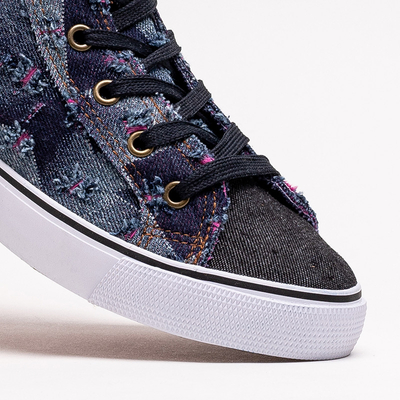 Tmavo modré dámske látkové tenisky Denario - Obuv