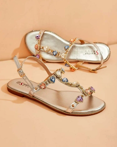 Royalfashion Dámske sandále Selina so zirkónmi