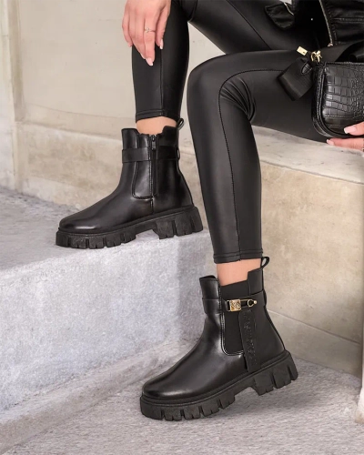 Royalfashion Dámske kožené čižmy eko Dobinas