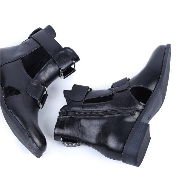 Czarne workery Nessy- Obuwie