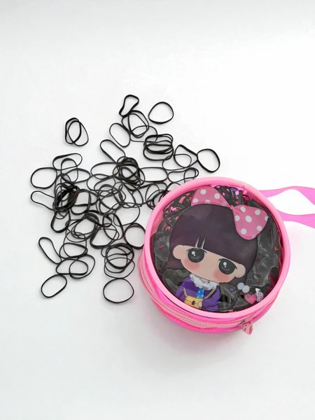 Royalfashion Večbarvne silikonske gumice za lase v okrasni embalaži