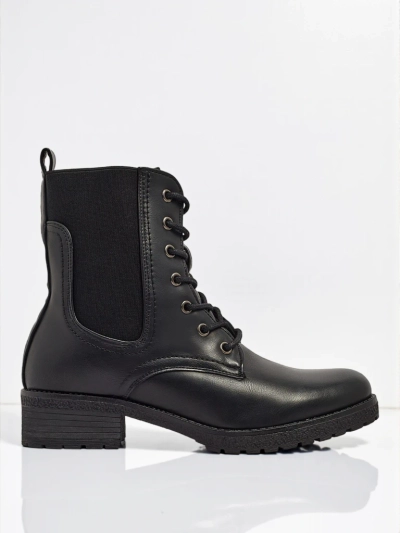 Eko usnjeni ženski gležnarji z vezalkami Oslynne