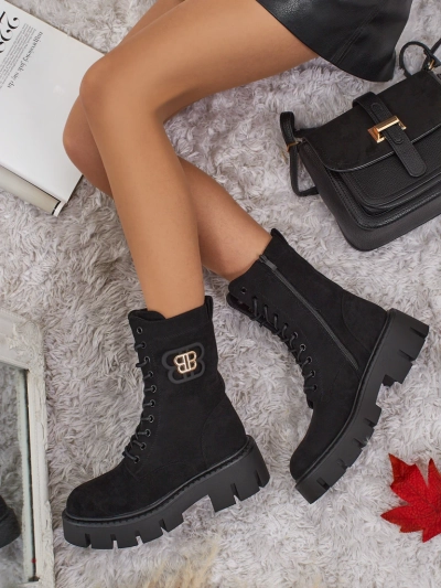 Royalfashion Ženski gležnarji v stilu delavskih škornjev Milloze