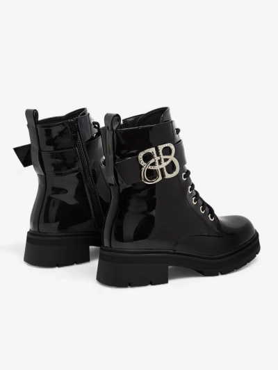 Ženski Črni Usnjeni Elegantni Jesenski Gležnarji Luna