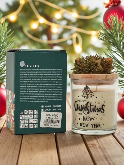 Božična dišeča sveča Merry Christmas Happy New Year