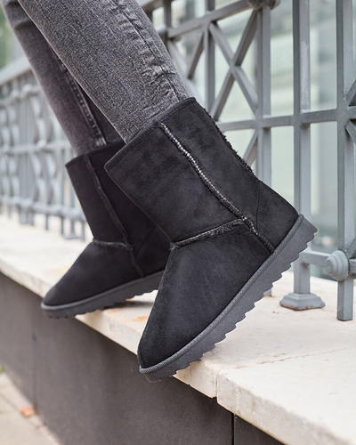 Royalfashion Čierne čižmy a'la snow boots pre ženy Leaner