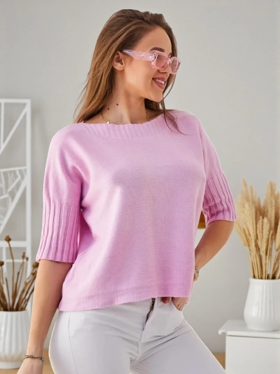 Royalfashion Dámsky viskózový sveter s krátkym rukávom