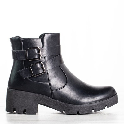 Čierne ploché členkové topánky Deb - Obuv