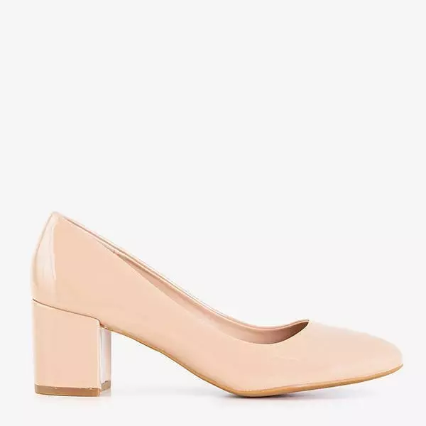 OUTLET Dámske béžové lodičky na post - obuv Sofronia