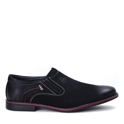 Czarne wsuwane półbuty - Obuwie