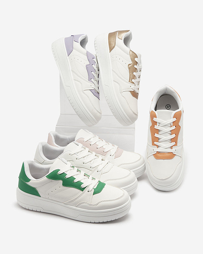 OUTLET Biela dámska športová obuv s ružovými vložkami Tercua- Footwear